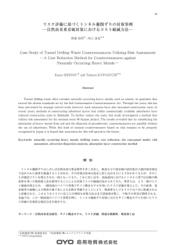 自然由来重金属対策におけるコスト縮減方法― （99～108） (PDF：3.7 MB)