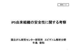 iPS由来組織の安全性に関する考察