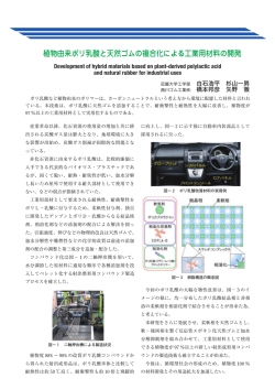 植物由来ポリ乳酸と天然ゴムの複合化による工業用材料の開発