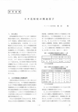 ス ギ 花粉症の 関連因子