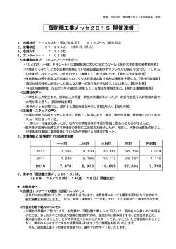 諏訪圏工業メッセ2015 開催速報