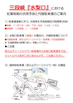 三段峡『水梨口』における