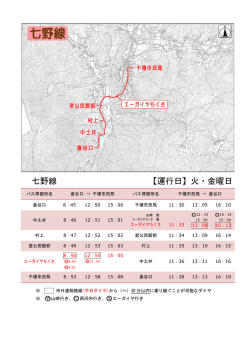七野線 【運行日】火・金曜日