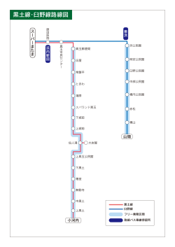 黒土線・臼野線路線図