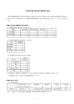 H26年度人事行政運営等状況報告