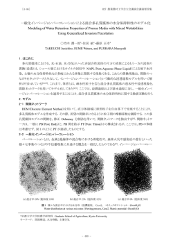 一般化インベージョンパーコレーションによる混合多孔質媒体の水分保持