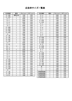 広告枠サイズ一覧表