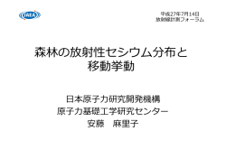 森林の放射性セシウム分布と移動挙動 - 国立研究開発法人 日本原子力