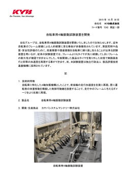 自転車用4軸振動試験装置を開発
