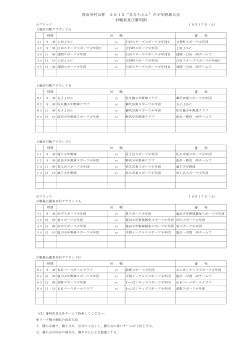 真田幸村公杯 2015“まるちゃん”の少年野球大会 対戦表及び審判割