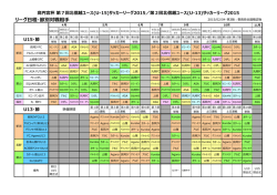 リーグ日程・節別対戦相手