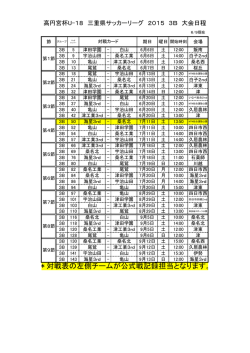 ＊対戦表の左側チームが公式戦記録担当となります。