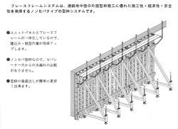 プレースフレームシステムは、 連続地中壁の片面型枠施工に優れた施工