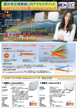 G。NET SYSTEMS G。Beamの特徴