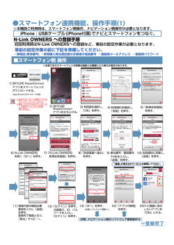 設定マニュアル（PDF） - 日産：N-Link