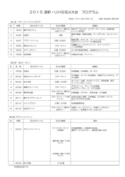 2015 道新・UHB花火大会 プログラム