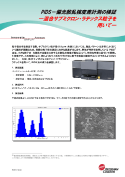 PIDS－偏光散乱強度差計測の検証 ―混合サブミクロン・ラテックス粒子