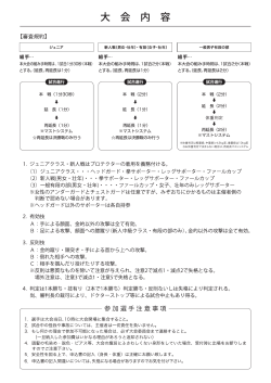 ※体重判定は軽量級、中量級とも3kg差、重量級は10kg差 なお体重判定