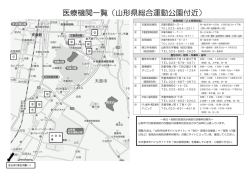 医療機関一覧（山形県総合運動公園付近）