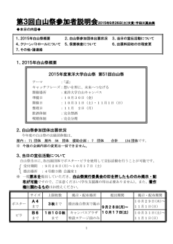 学園祭簡単説明会 2007年4月21日 文責：飯田 悠太