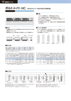 ボルトメイト HC 叩き込みタイプ、寸切りのままで使用可能