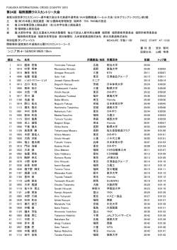 第24回 福岡国際クロスカントリー大会 シニア男子・SENIOR MEN 10km