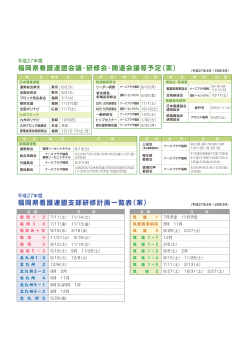 福岡県看護連盟支部研修計画一覧表