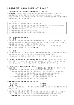 法学概論第2回 法は他の社会規範とどう違うのか？