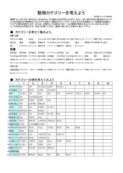 PDF「動物カテゴリーを考えよう」