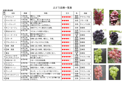 ぶどう品種一覧表