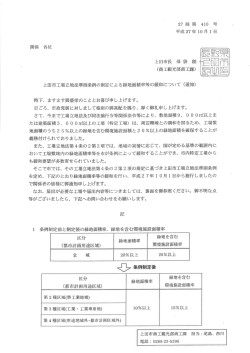 上田市工場立地法準則条例の制定による緑地面積率等の緩和について