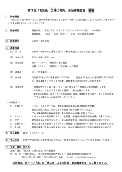 第3回「燕三条 工場 の祭典」