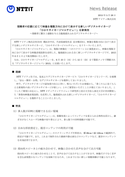 視聴者の位置に応じて映像を複数方向に分けて表示する
