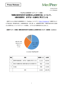 複数の症状を有する患者さんの診断方法