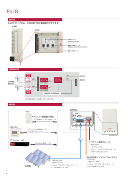 構成例 &larr;パワコン複数台の場合 &darr;自立出力用コンセントブレーカなど
