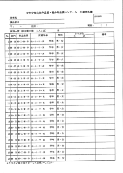 少年少女文化作品展 ・ 誉少年主張コンクール 出展者名羅