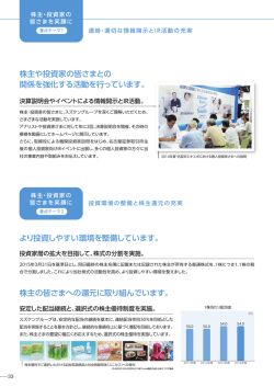 株主・投資家の皆さまを笑顔に