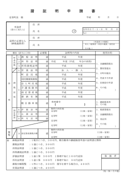 諸 証 明 申 請 書