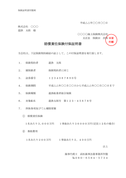 賠償責任保険付保証明書
