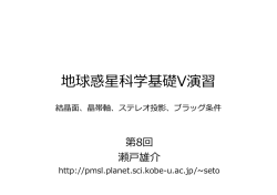 結晶面・晶帯軸・ステレオ投影