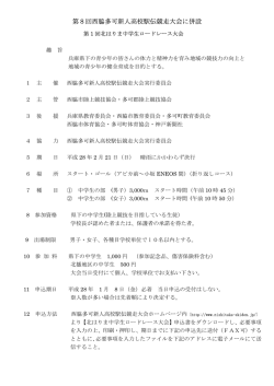 第8回西脇多可新人高校駅伝競走大会に併設