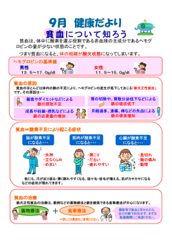 貧血について知ろう