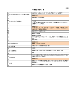 写真撮影候補地一覧