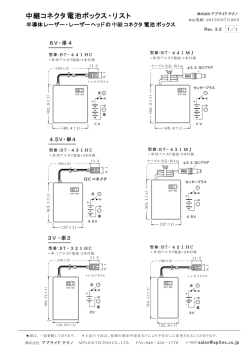 中継コネクタ電池ボックス・リスト