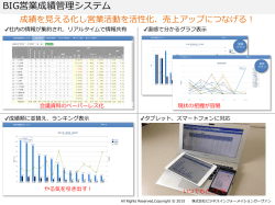 BIG営業成績管理システム - (株)ビジネスインフォーメイションガーヴァン