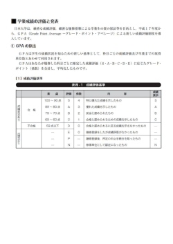 ー学業成績の言師と発表