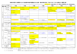 主な点検・復旧作業の実績・計画の一覧