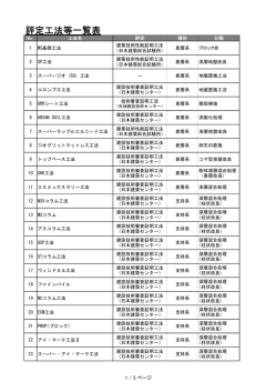 評定工法等一覧表