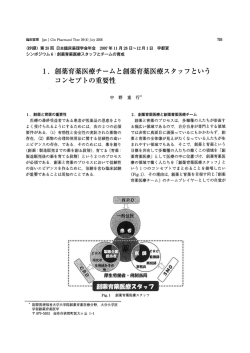 ー. 創薬育薬医療チームと創薬育薬医療スタッフという