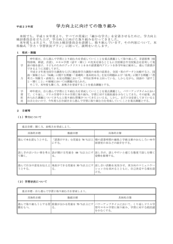 学力向上に向けての取り組み